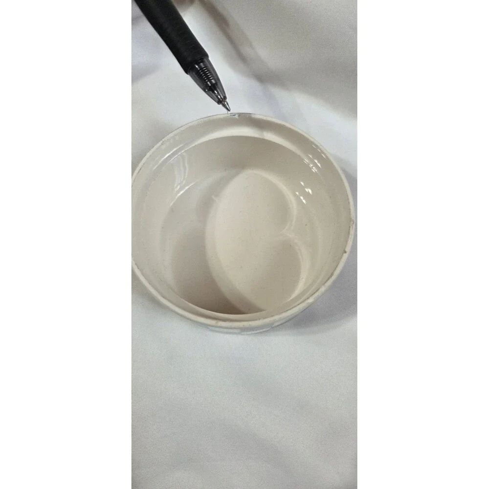 Vintage Bloomingdales Unscented Candle Checker Pattern Porcelain Canister Lid
